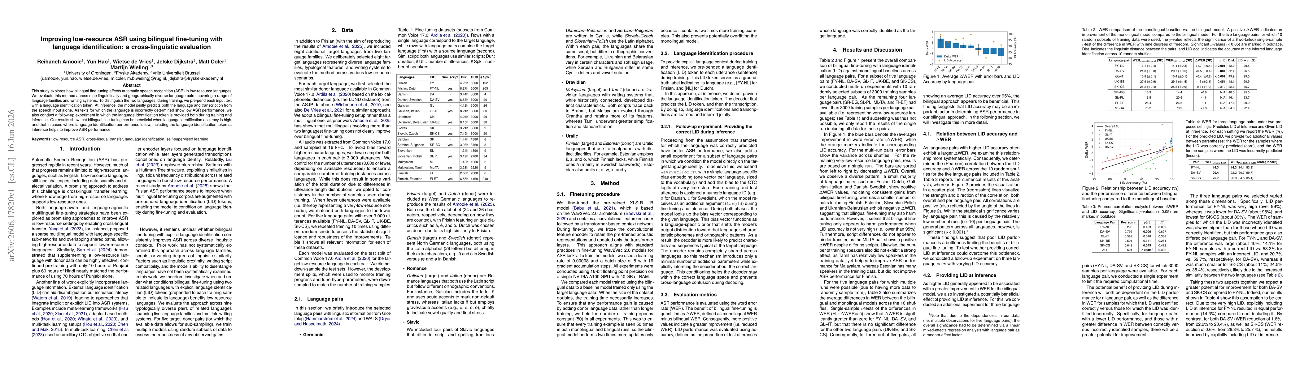 Thumbnail for Improving low-resource ASR using bilingual fine-tuning with language identification: a cross-linguistic evaluation