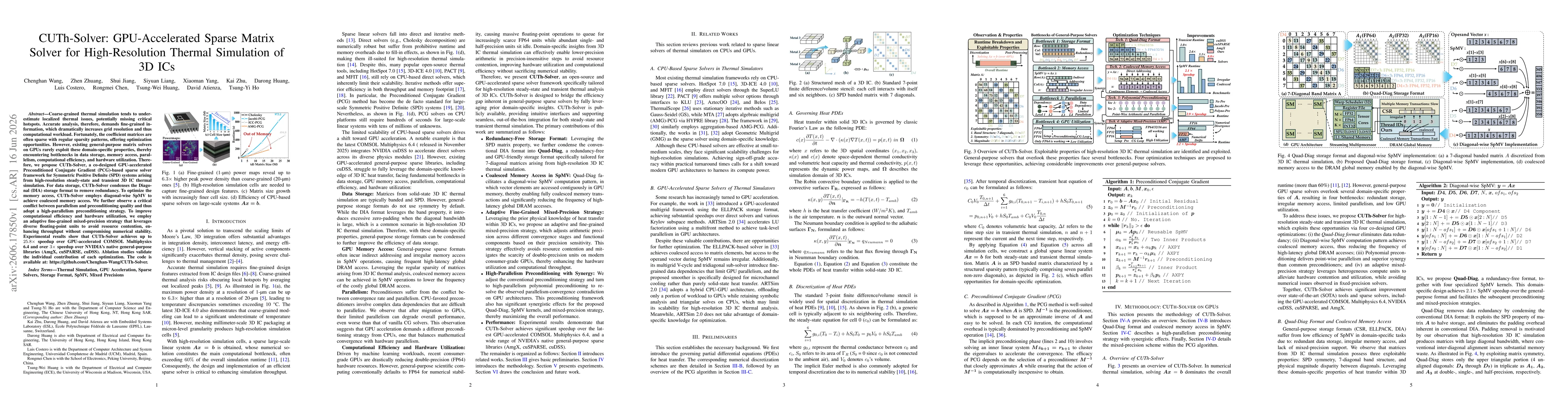 Thumbnail for CUTh-Solver: GPU-Accelerated Sparse Matrix Solver for High-Resolution Thermal Simulation of 3D ICs
