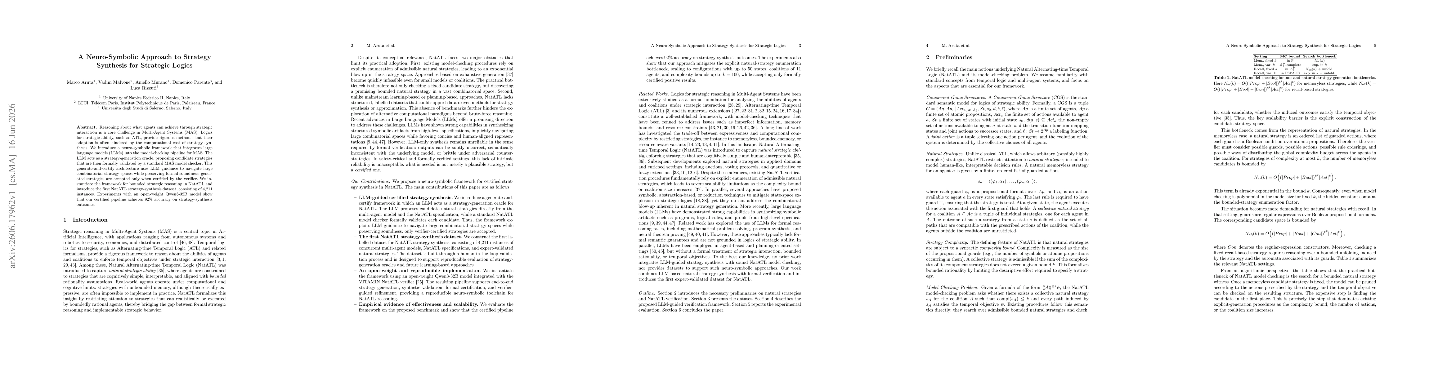 Thumbnail for A Neuro-Symbolic Approach to Strategy Synthesis for Strategic Logics