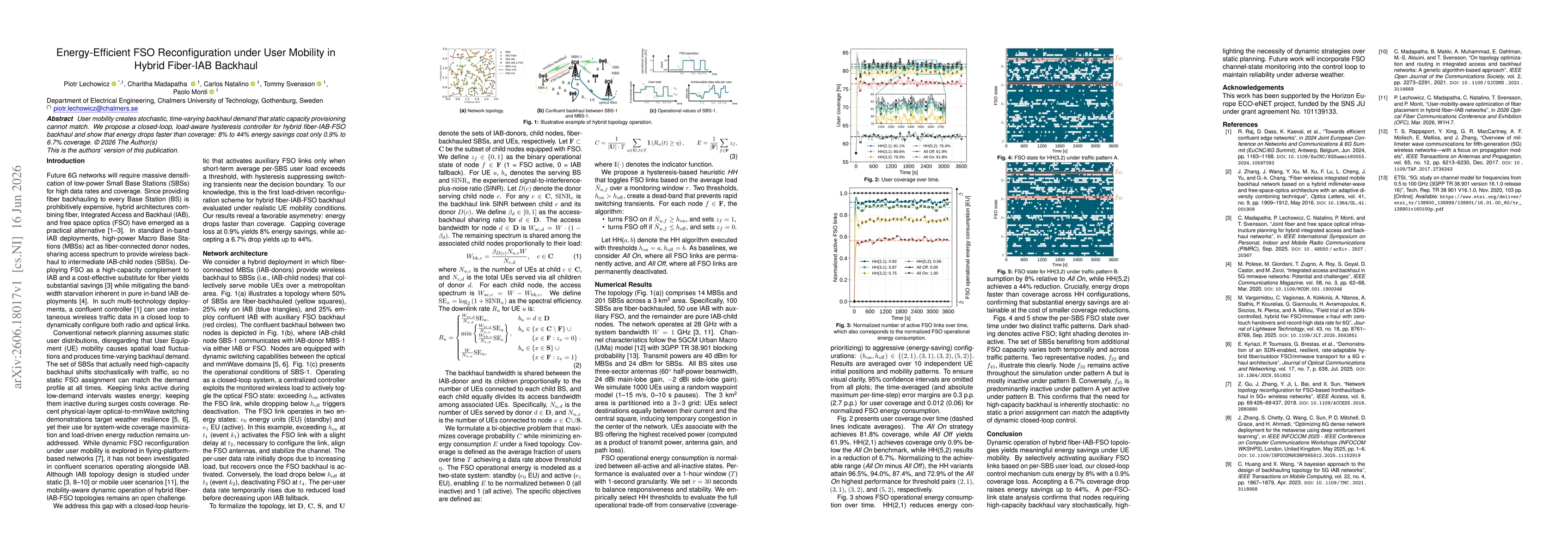 Thumbnail for Energy-Efficient FSO Reconfiguration under User Mobility in Hybrid Fiber-IAB Backhaul