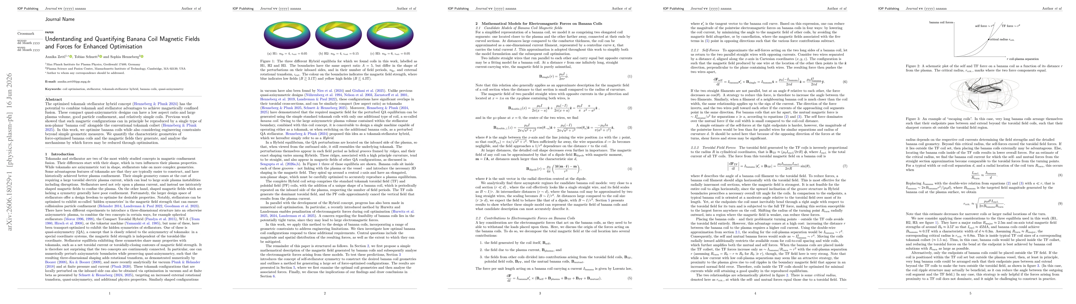 Thumbnail for Understanding and Quantifying Banana Coil Magnetic Fields and Forces for Enhanced Optimisation