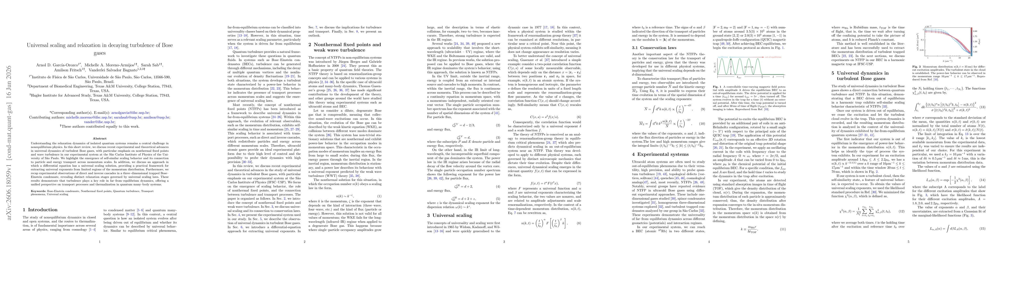 Thumbnail for Universal scaling and relaxation in decaying turbulence of Bose gases