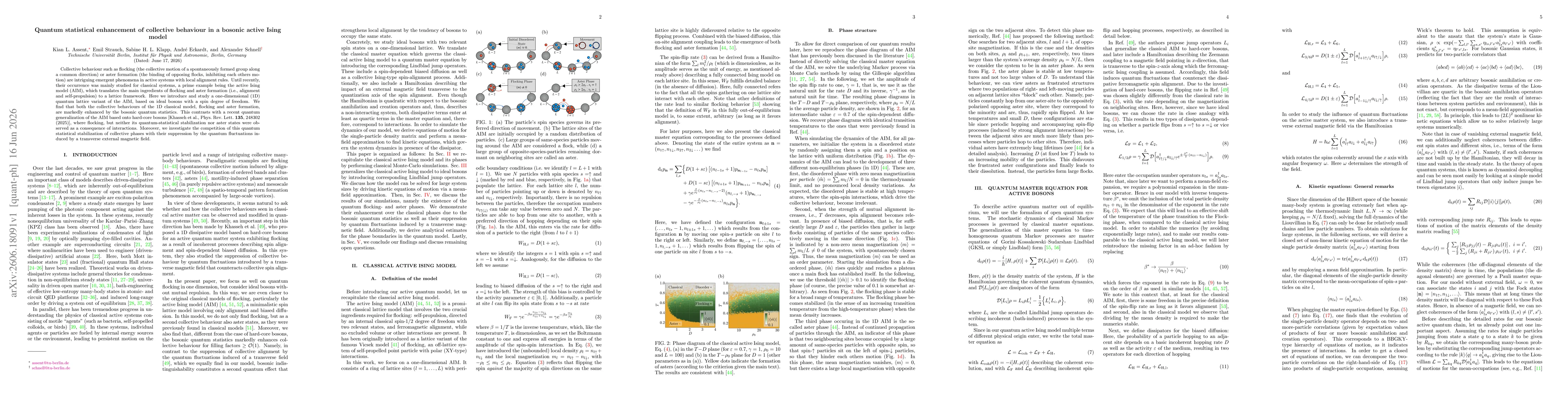Thumbnail for Quantum statistical enhancement of collective behaviour in a bosonic active Ising model