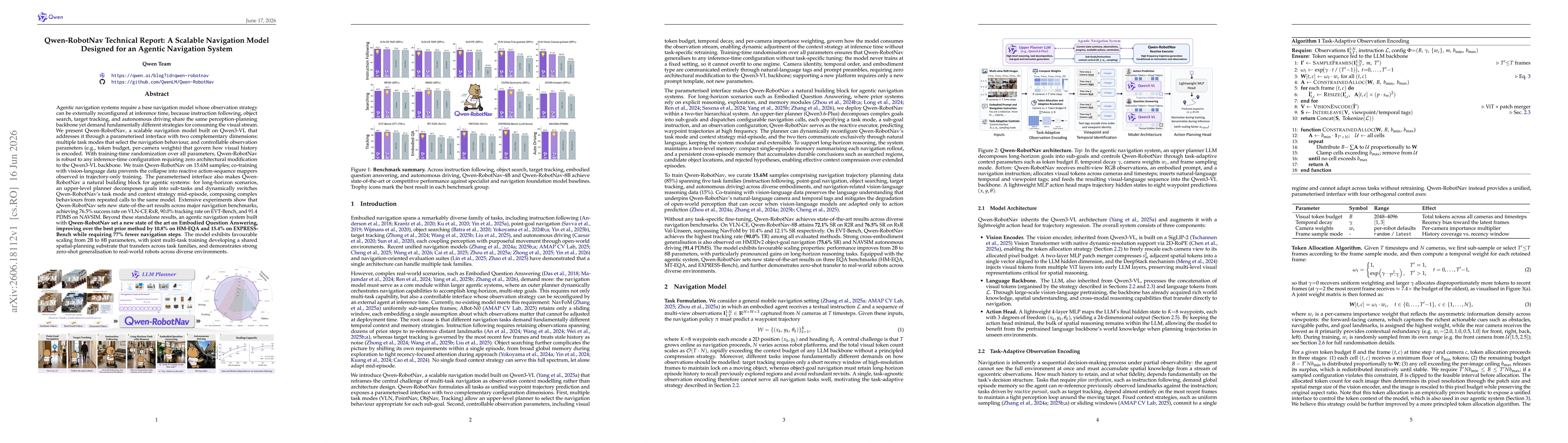 Thumbnail for Qwen-RobotNav Technical Report: A Scalable Navigation Model Designed for an Agentic Navigation System