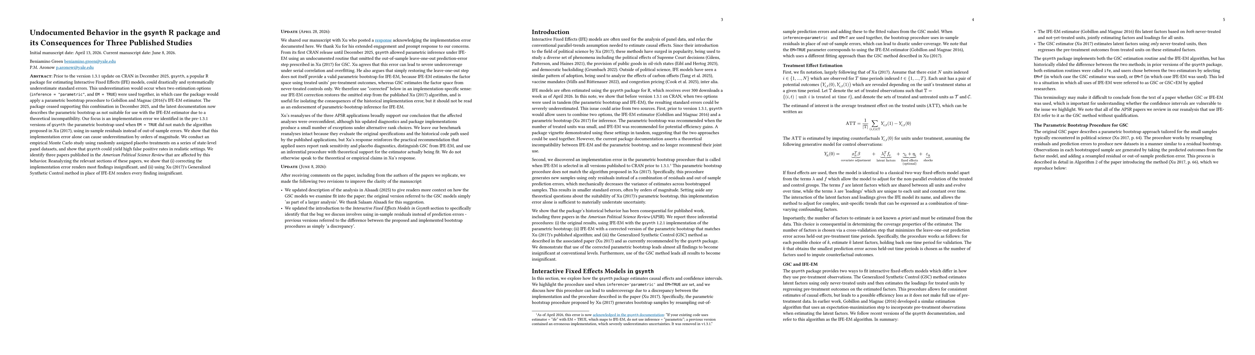 Thumbnail for Undocumented Behavior in the gsynth R package and its Consequences for Three Published Studies