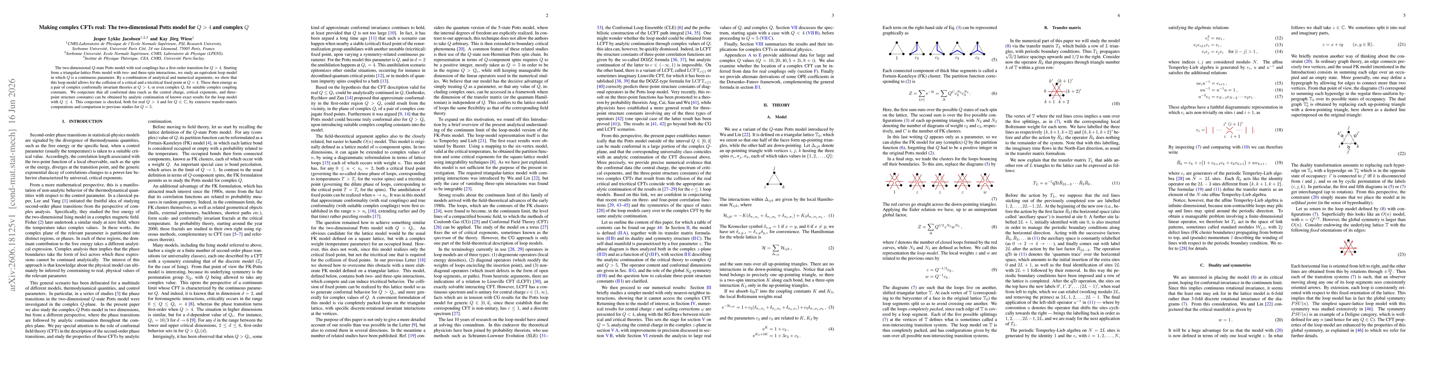 Thumbnail for Making complex CFTs real: The two-dimensional Potts model for $Q>4$ and complex $Q$