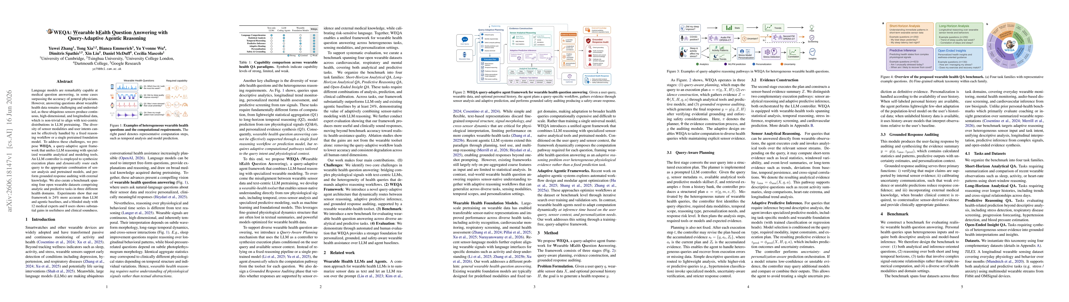 Thumbnail for WEQA: Wearable hEalth Question Answering with Query-Adaptive Agentic Reasoning