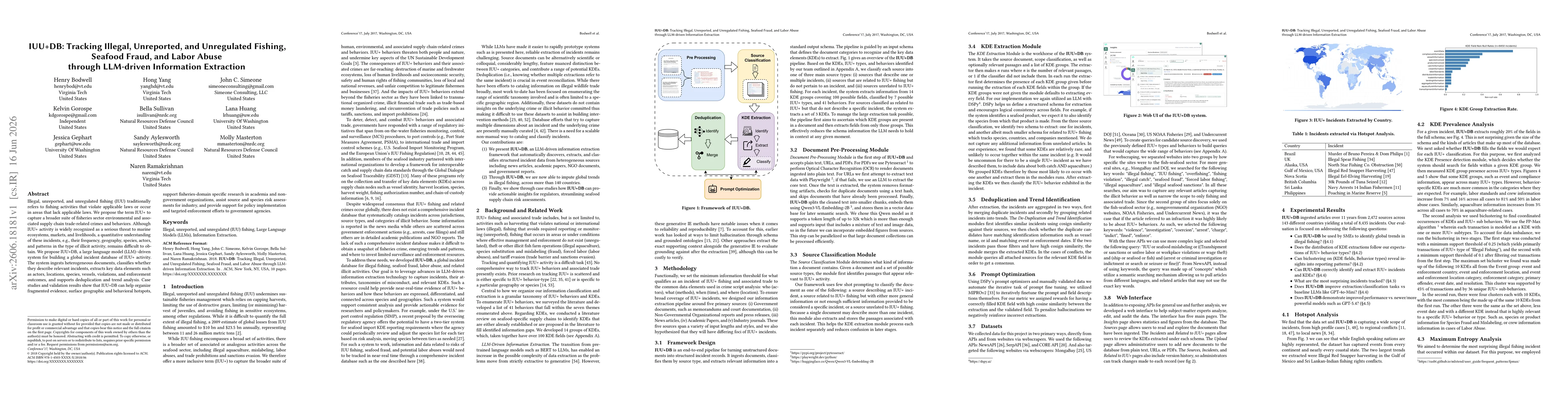 Thumbnail for IUU+DB: Tracking Illegal, Unreported, and Unregulated Fishing, Seafood Fraud, and Labor Abuse through LLM-driven Information Extraction