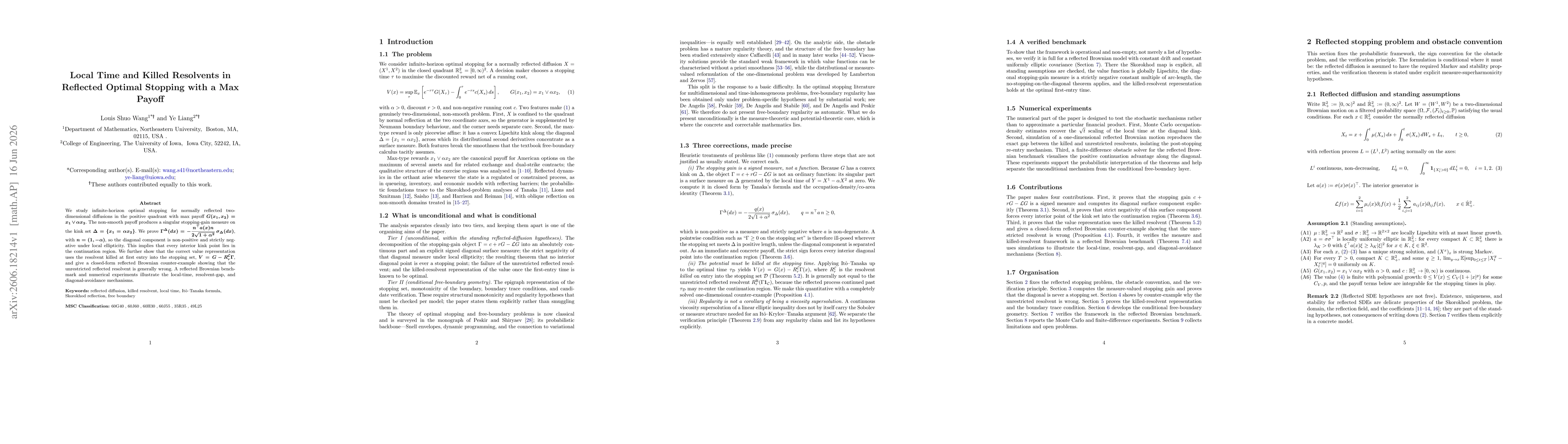 Thumbnail for Time and Killed Resolvents in Reflected Optimal Stopping with a Max Payoff