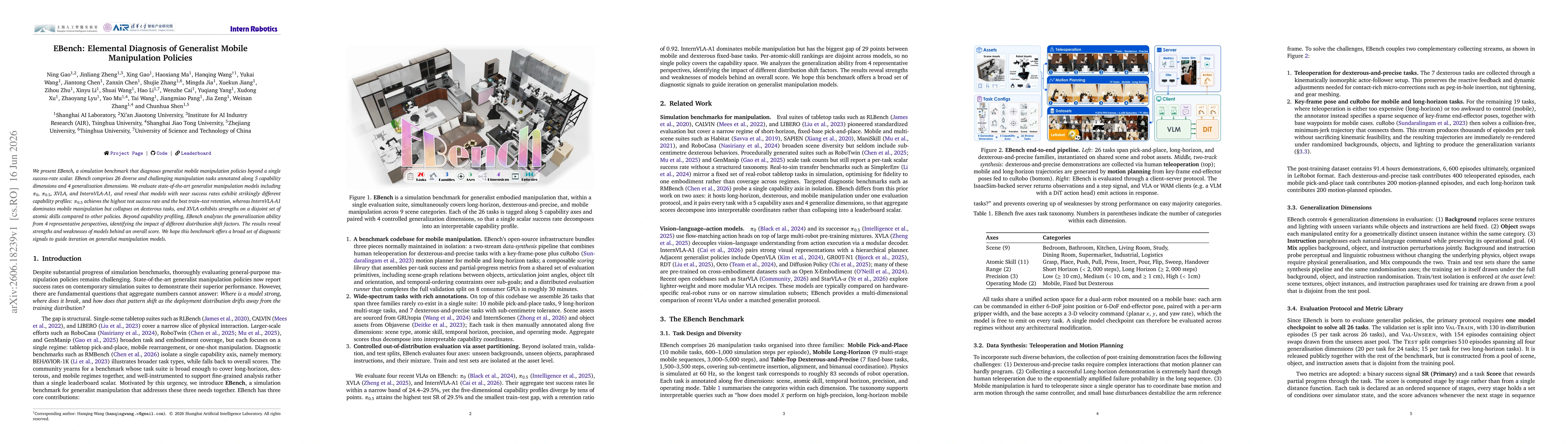 Thumbnail for EBench: Elemental Diagnosis of Generalist Mobile Manipulation Policies