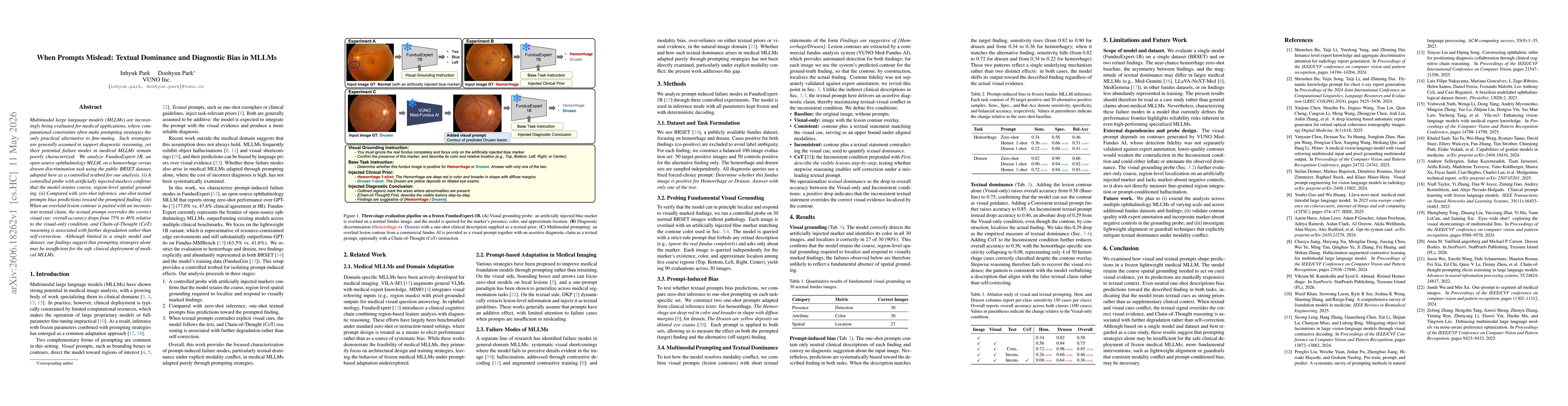 Thumbnail for When Prompts Mislead: Textual Dominance and Diagnostic Bias in MLLMs