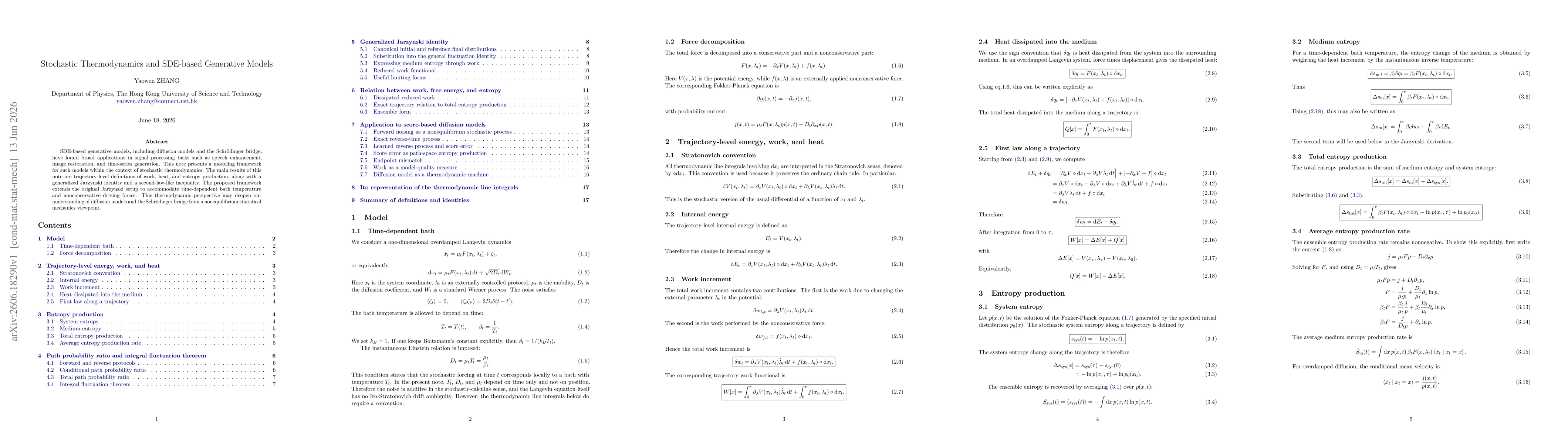 Thumbnail for Stochastic Thermodynamics and SDE-based Generative Models