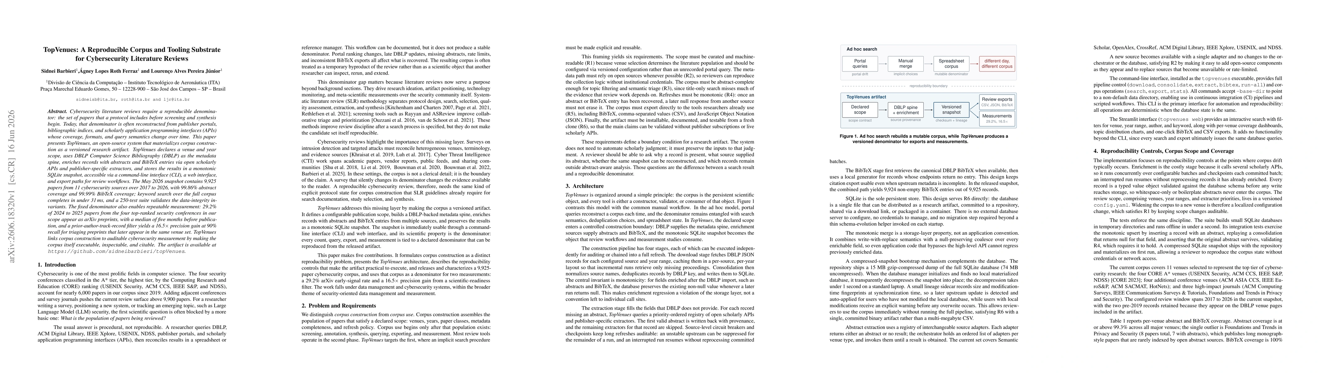 Thumbnail for TopVenues: A Reproducible Corpus and Tooling Substrate for Cybersecurity Literature Reviews