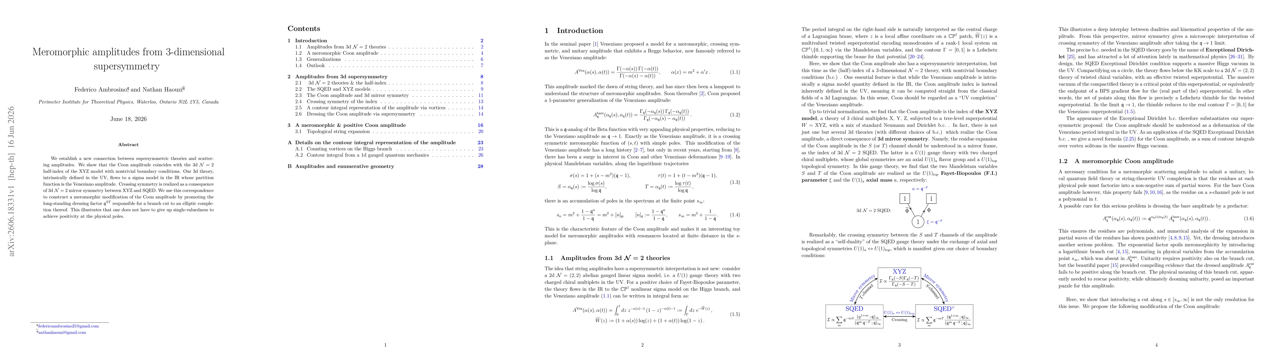 Thumbnail for Meromorphic amplitudes from 3-dimensional supersymmetry