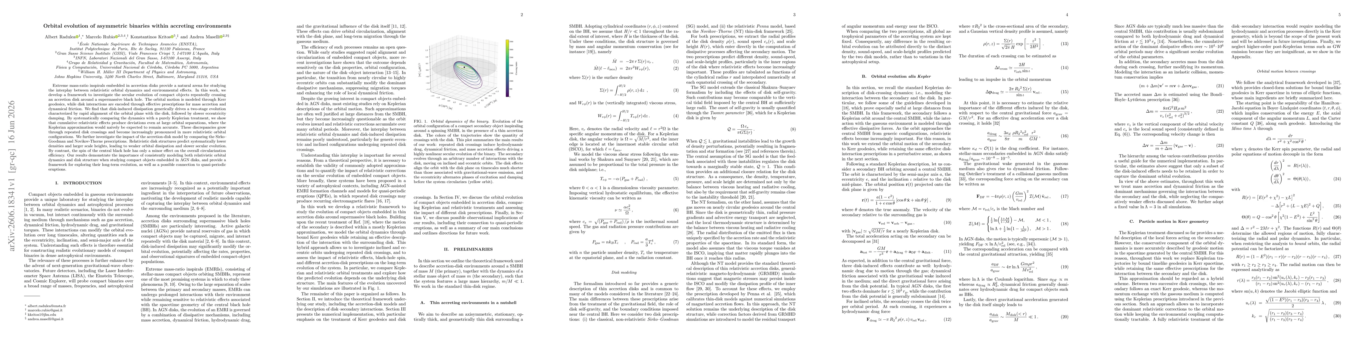 Thumbnail for Orbital evolution of asymmetric binaries within accreting environments