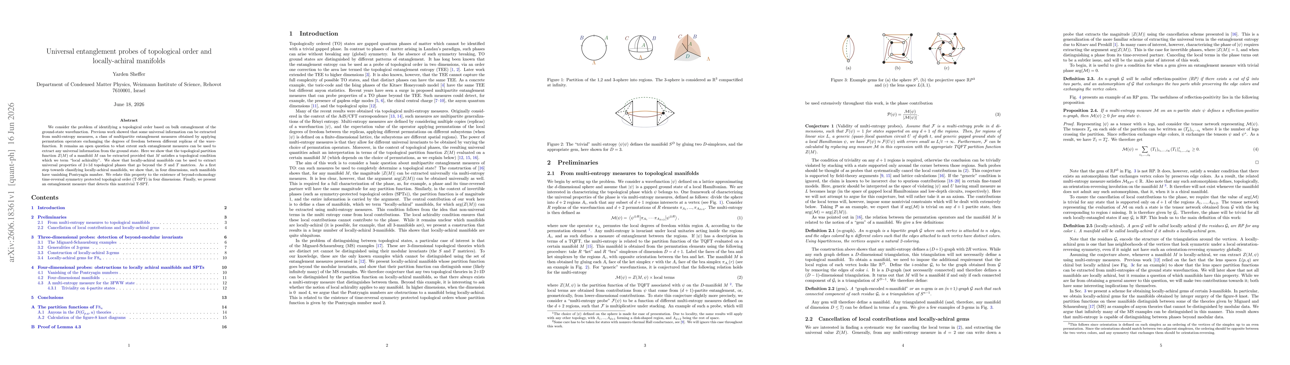 Thumbnail for Universal entanglement probes of topological order and locally-achiral manifolds