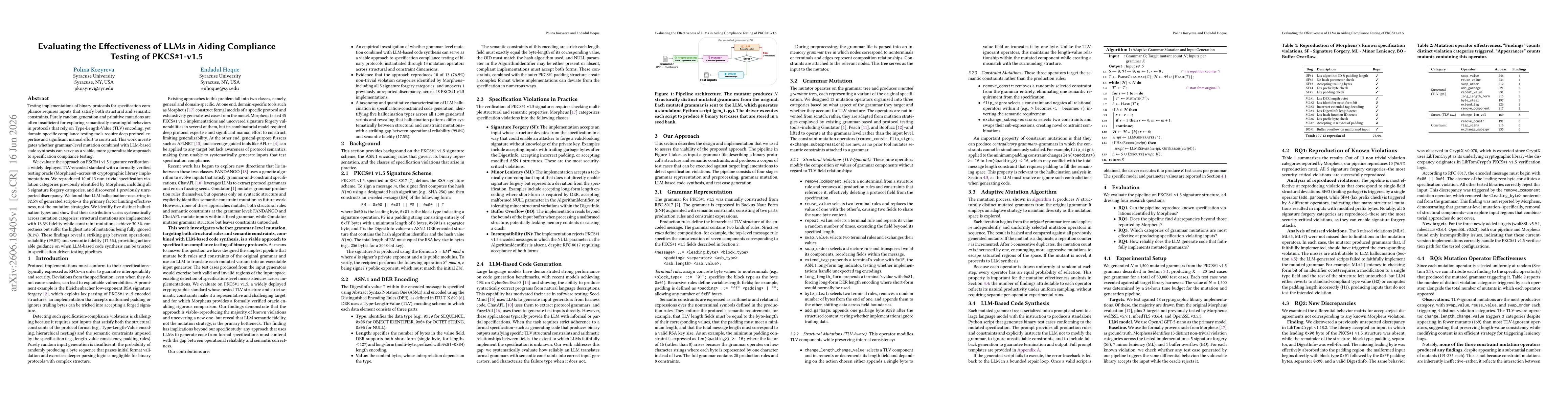 Thumbnail for Evaluating the Effectiveness of LLMs in Aiding Compliance Testing of PKCS#1-v1.5
