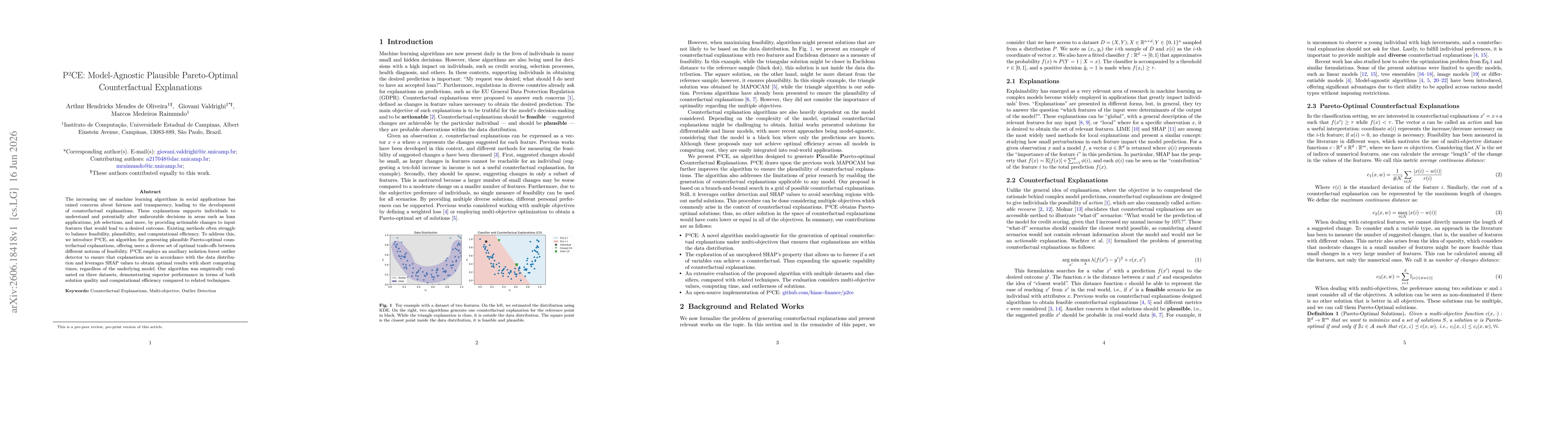 Thumbnail for P$^2$CE: Model-Agnostic Plausible Pareto-Optimal Counterfactual Explanations