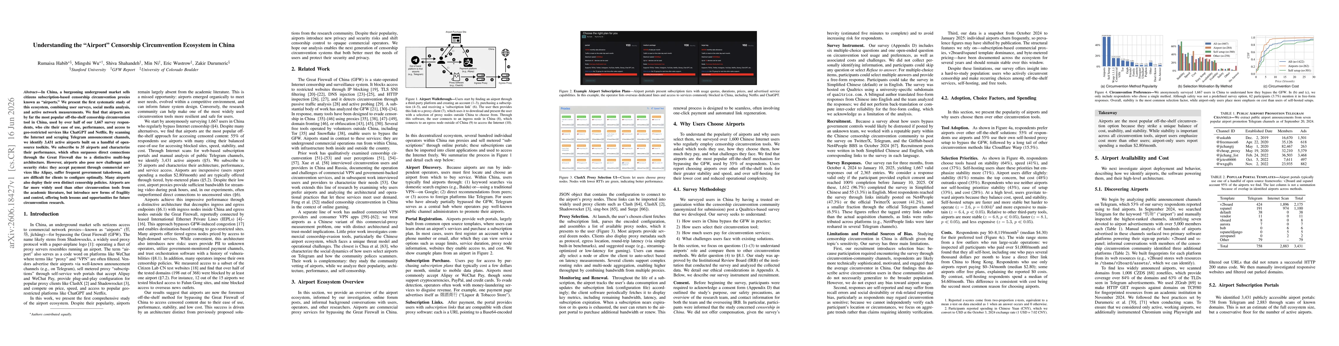 Thumbnail for Understanding the "Airport" Censorship Circumvention Ecosystem in China