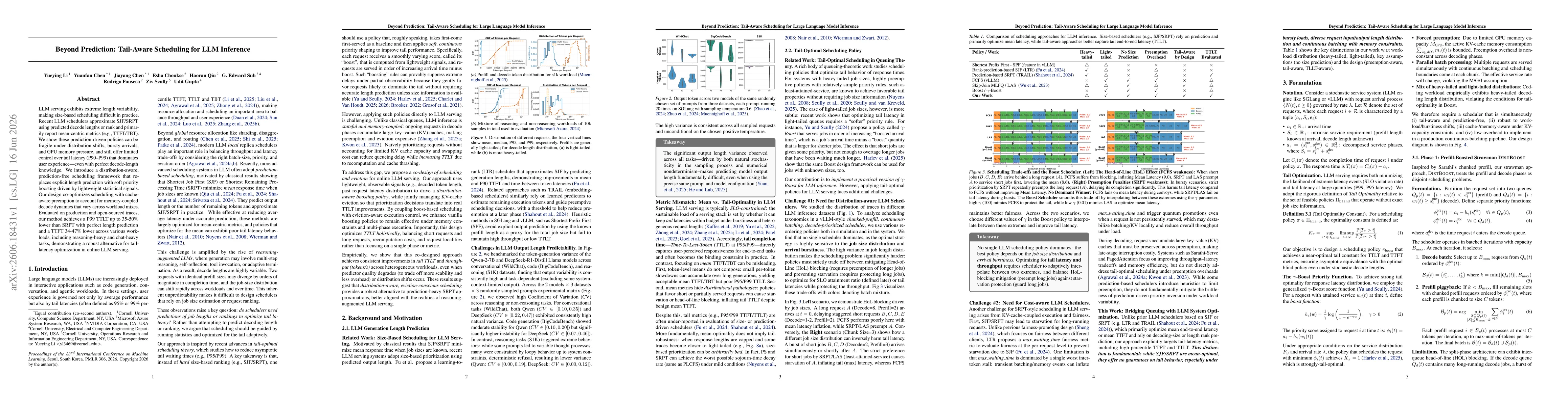 Thumbnail for Beyond Prediction: Tail-Aware Scheduling for LLM Inference