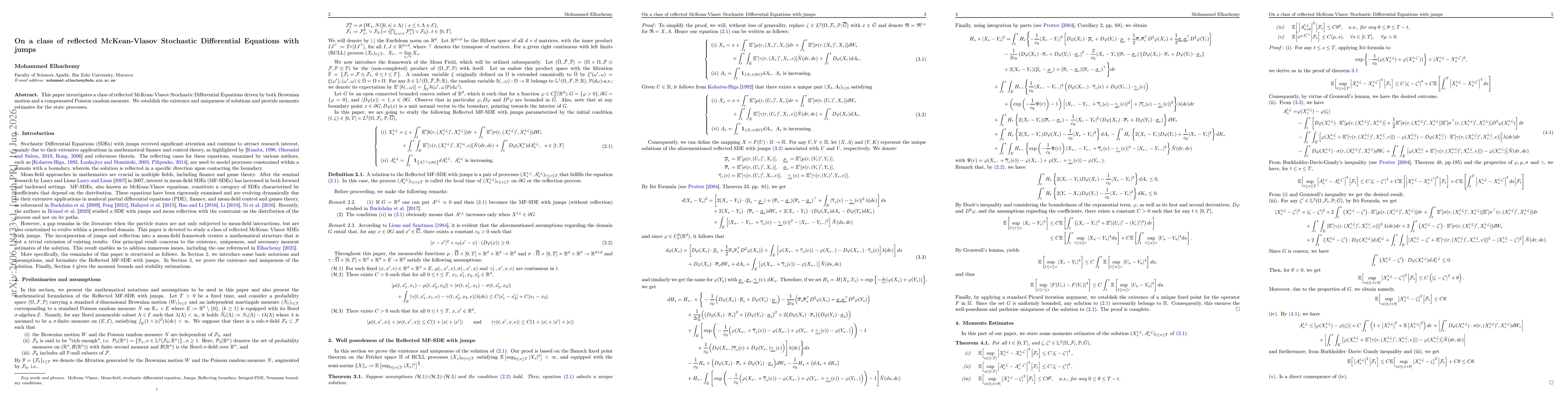 Thumbnail for On a class of reflected McKean-Vlasov Stochastic Differential Equations with jumps