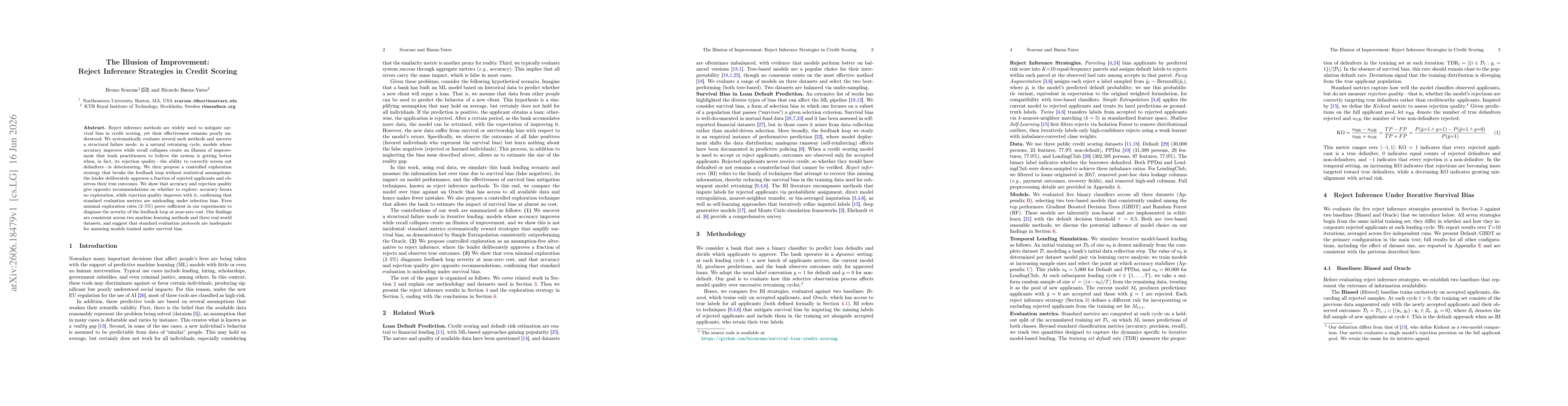 Thumbnail for The Illusion of Improvement: Reject Inference Strategies in Credit Scoring