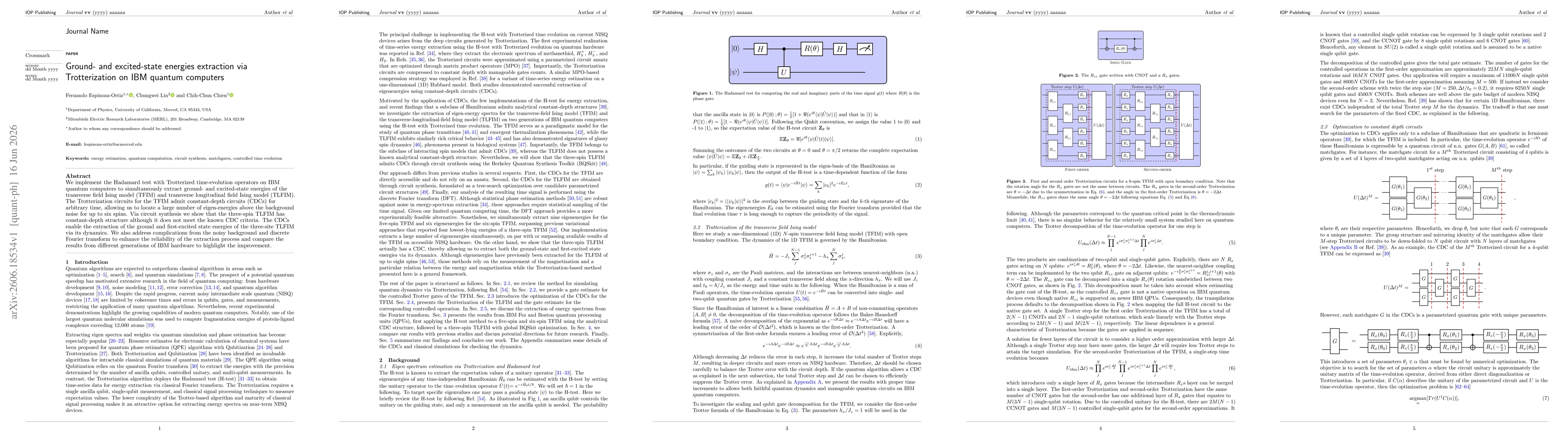 Thumbnail for Ground- and excited-state energies extraction via Trotterization on IBM quantum computers