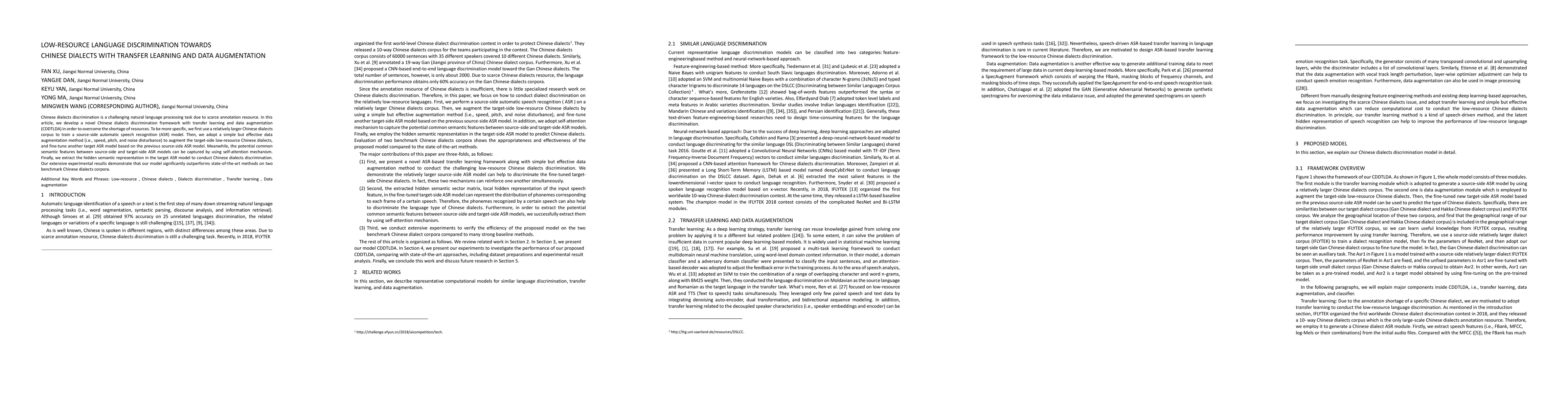 Thumbnail for Low-resource Language Discrimination Towards Chinese Dialects with Transfer learning and Data Augmentation