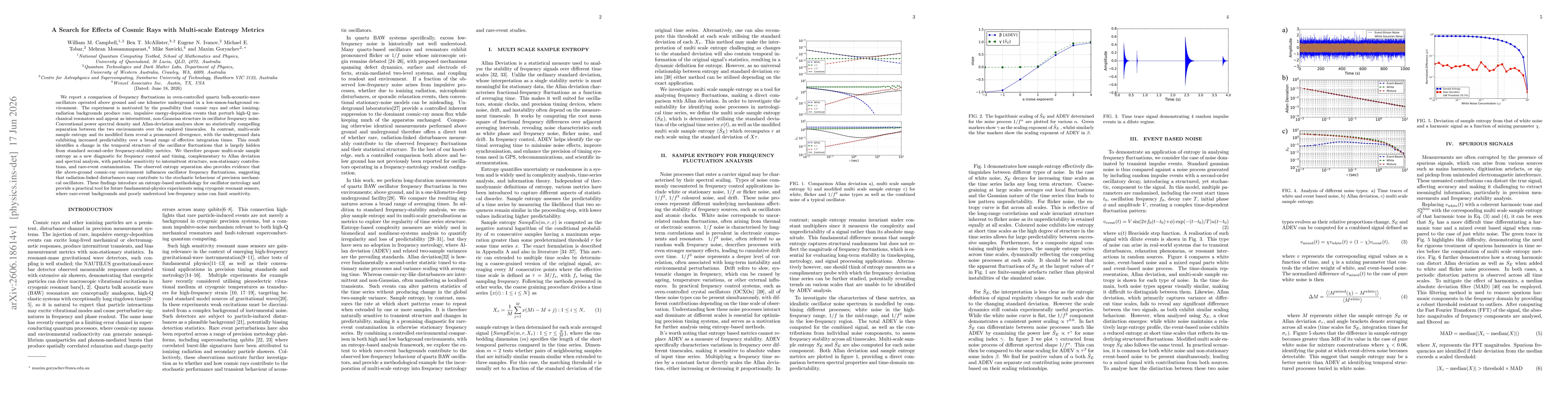 Thumbnail for A Search for Effects of Cosmic Rays with Multi-scale Entropy Metrics