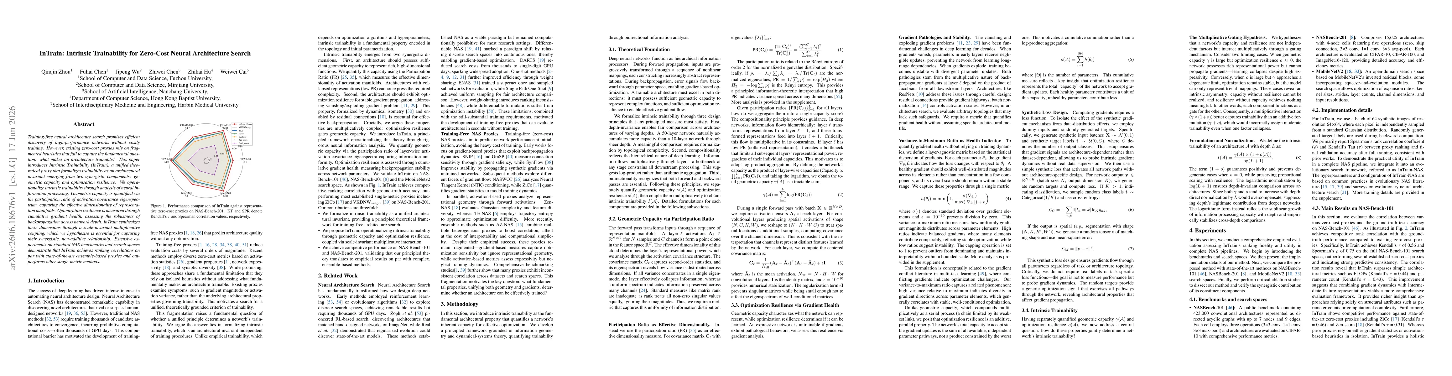 Thumbnail for InTrain: Intrinsic Trainability for Zero-Cost Neural Architecture Search
