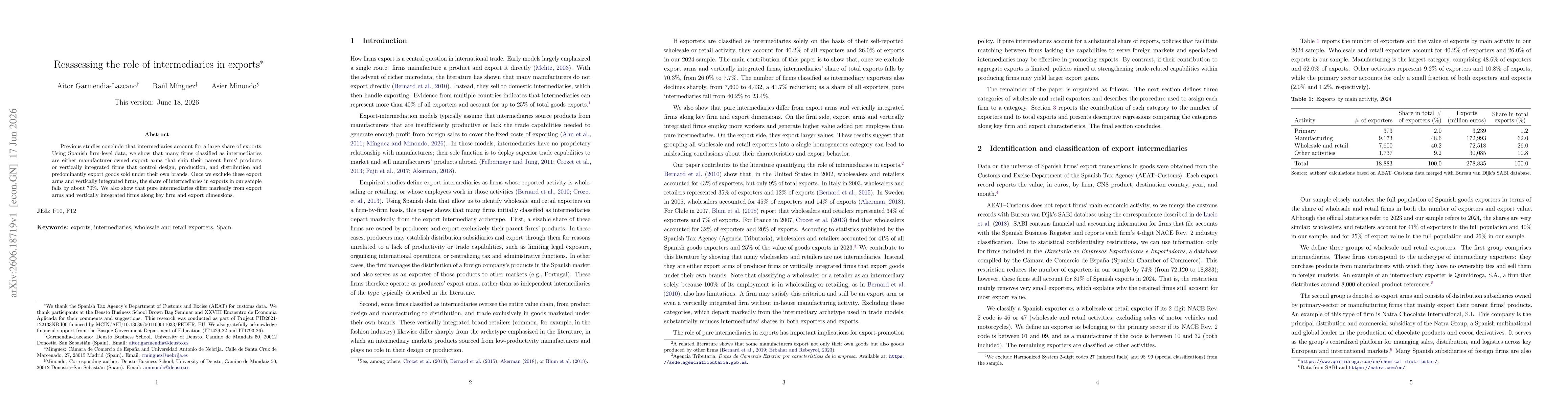 Thumbnail for Reassessing the role of intermediaries in exports