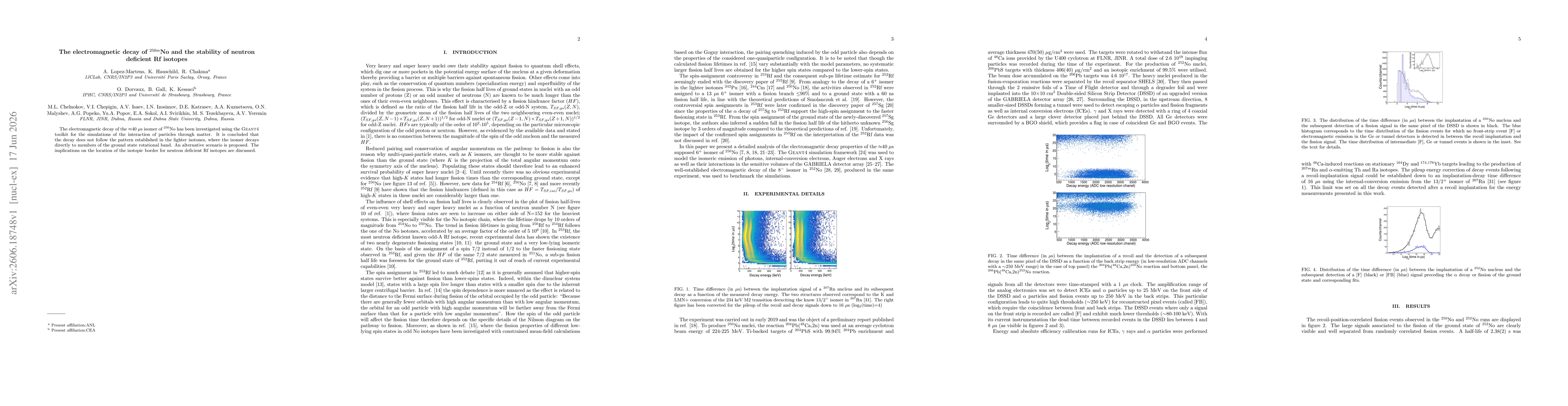 Thumbnail for The electromagnetic decay of $^{250m}$No and the stability of neutron deficient Rf isotopes