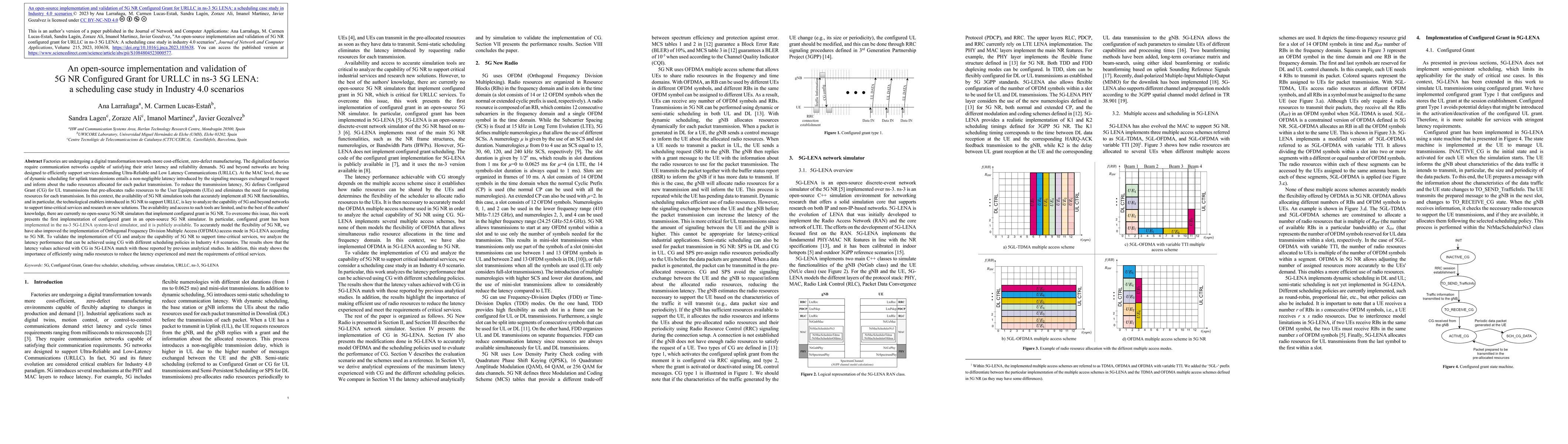Thumbnail for An open-source implementation and validation of 5G NR Configured Grant for URLLC in ns-3 5G LENA: a scheduling case study in Industry 4.0 scenarios