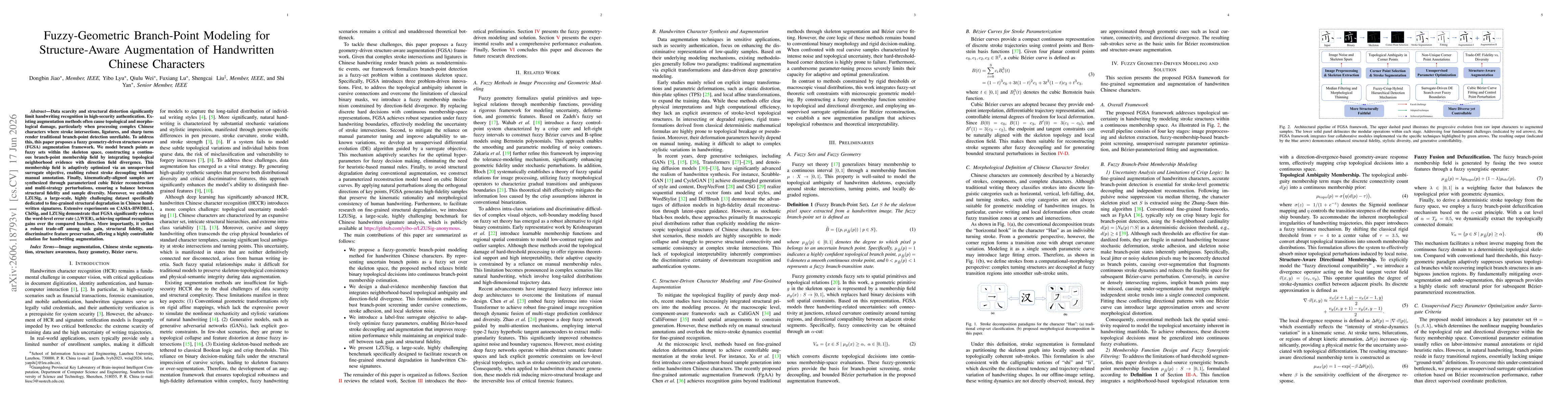 Thumbnail for Fuzzy-Geometric Branch-Point Modeling for Structure-Aware Augmentation of Handwritten Chinese Characters