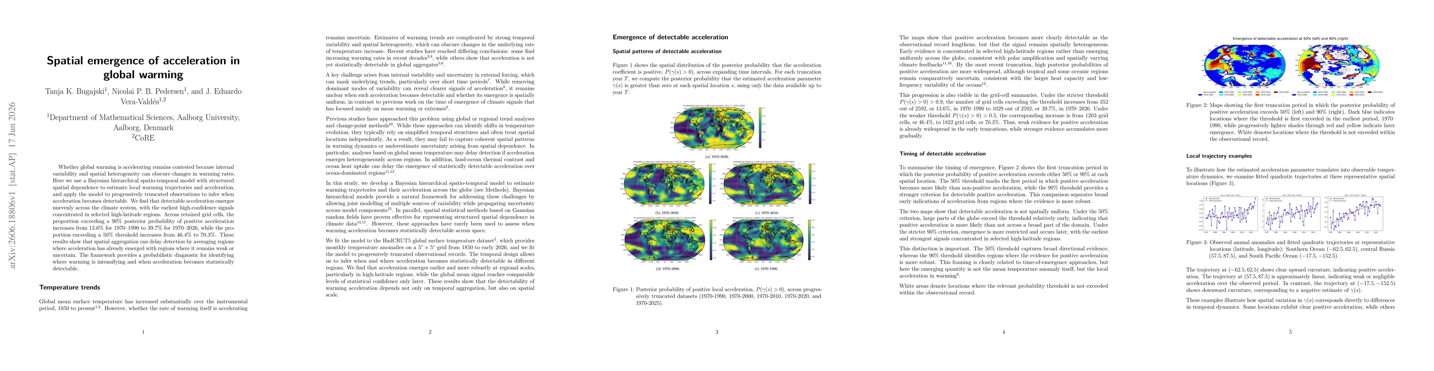 Thumbnail for Spatial emergence of acceleration in global warming