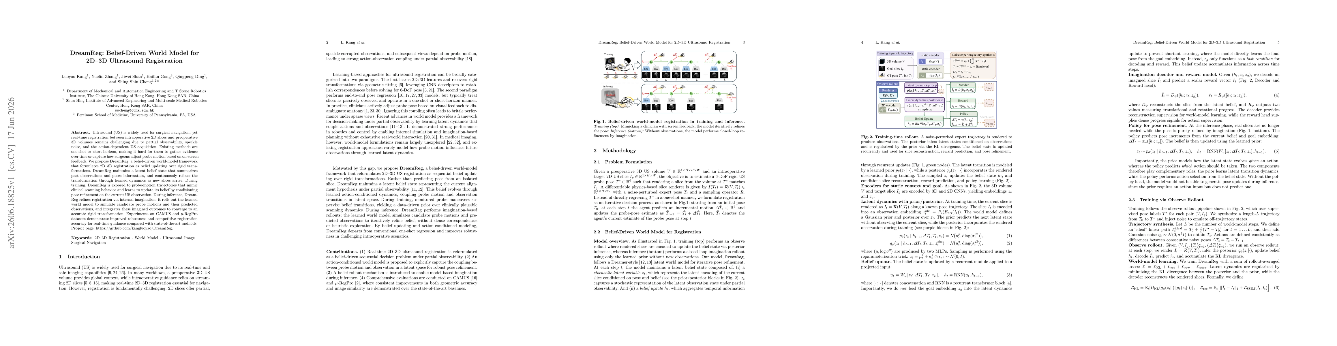 Thumbnail for DreamReg: Belief-Driven World Model for 2D-3D Ultrasound Registration