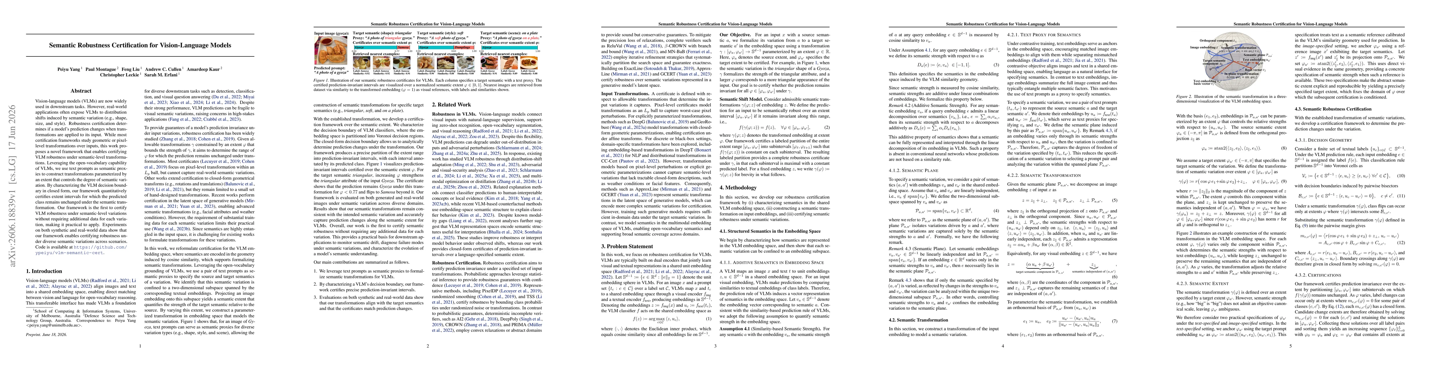 Thumbnail for Semantic Robustness Certification for Vision-Language Models