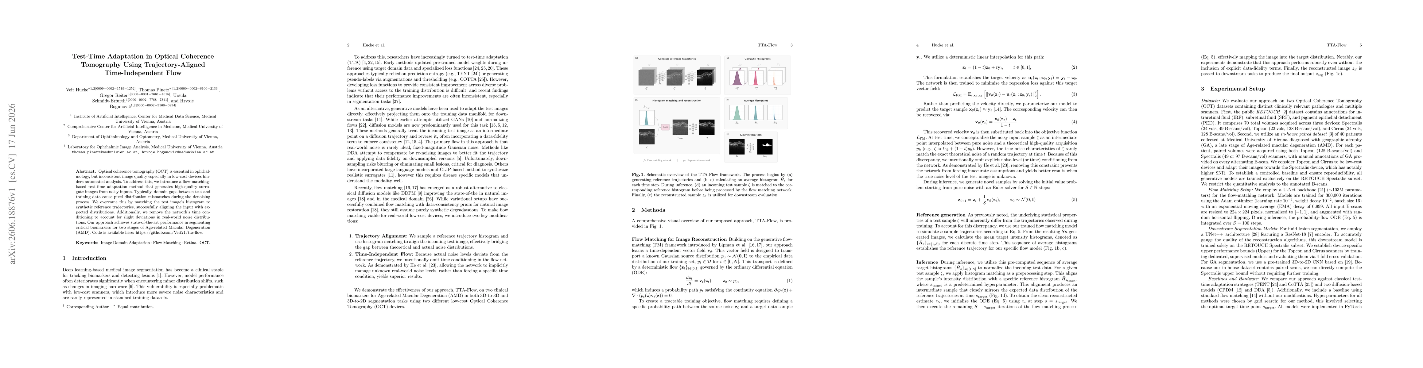 Thumbnail for Test-Time Adaptation in Optical Coherence Tomography Using Trajectory-Aligned Time-Independent Flow