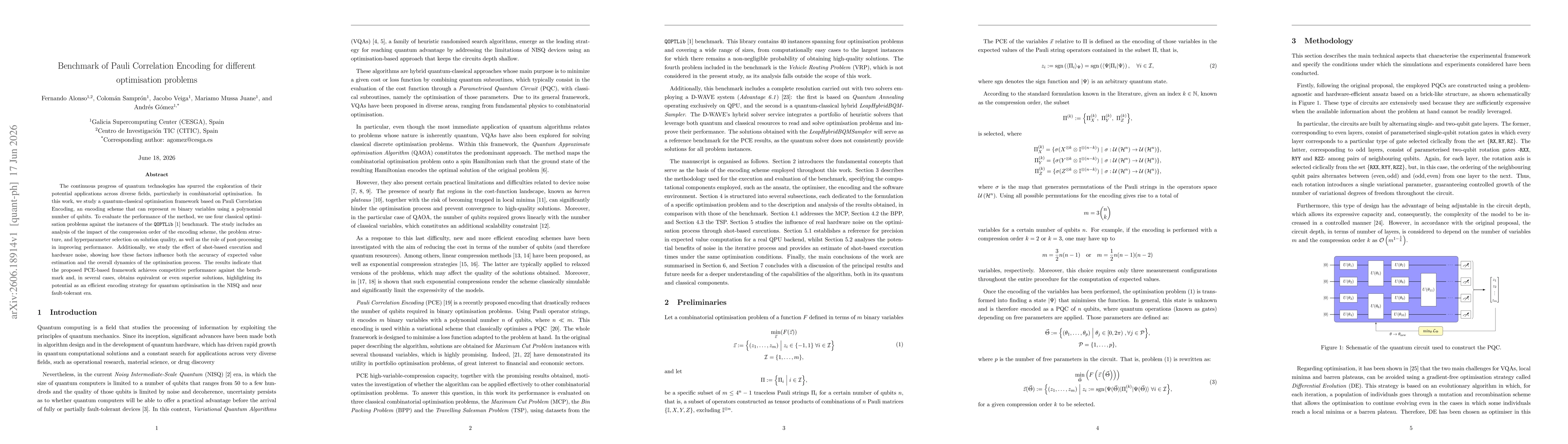 Thumbnail for Benchmark of Pauli Correlation Encoding for different optimisation problems