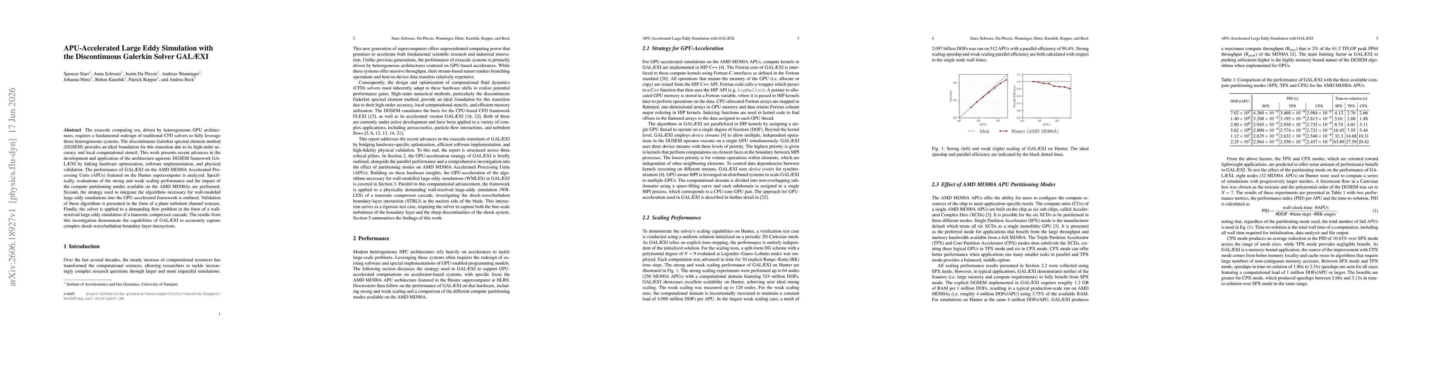 Thumbnail for APU-Accelerated Large Eddy Simulation with the Discontinuous Galerkin Solver GALÆXI