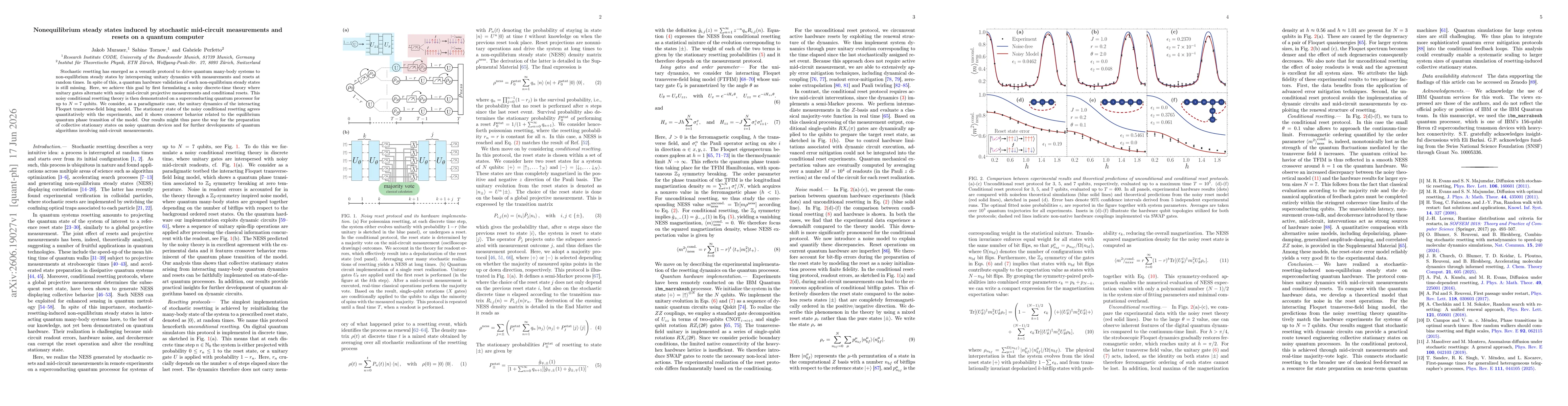 Thumbnail for Nonequilibrium steady states induced by stochastic mid-circuit measurements and resets on a quantum computer