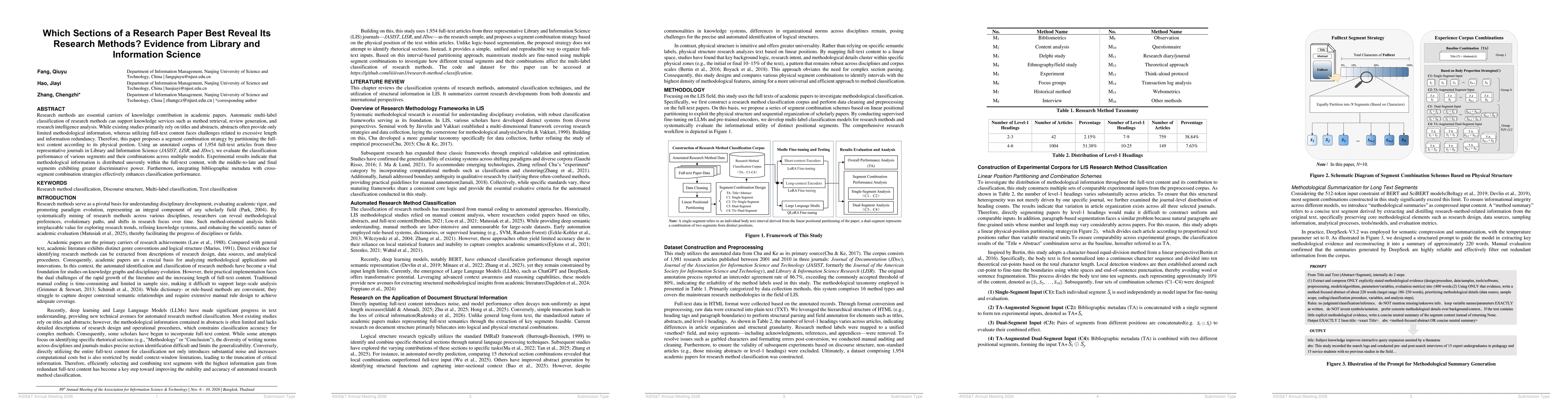 Thumbnail for Which Sections of a Research Paper Best Reveal Its Research Methods? Evidence from Library and Information Science