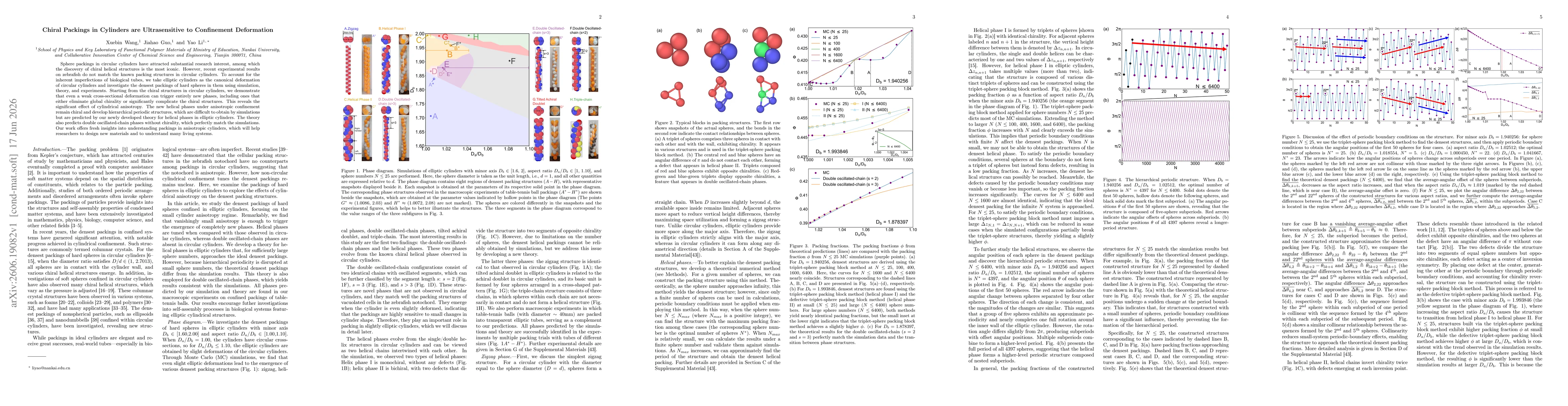 Thumbnail for Chiral Packings in Cylinders are Ultrasensitive to Confinement Deformation