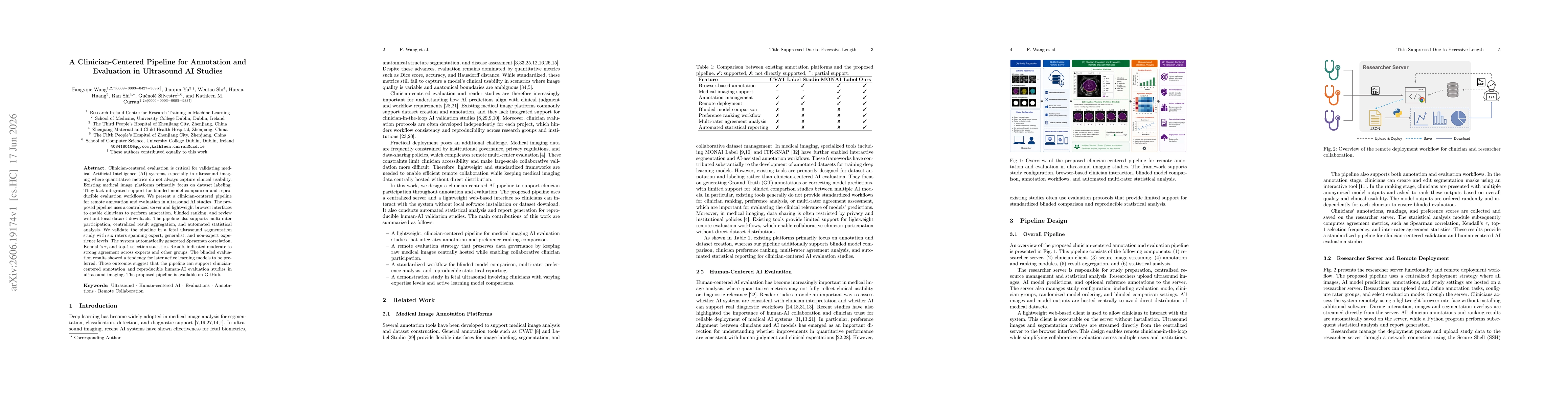 Thumbnail for A Clinician-Centered Pipeline for Annotation and Evaluation in Ultrasound AI Studies