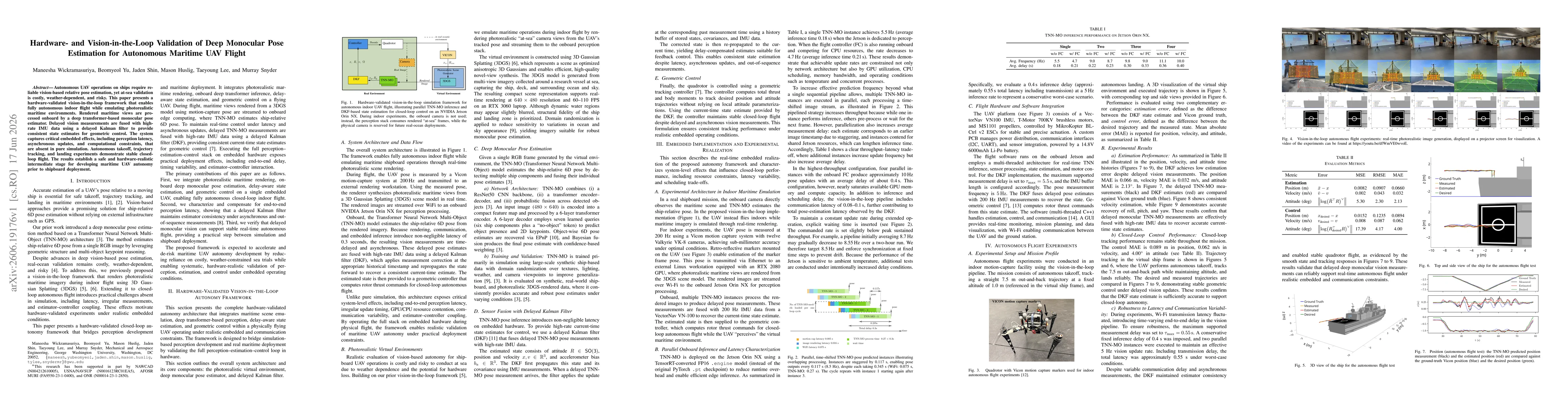 Thumbnail for Hardware- and Vision-in-the-Loop Validation of Deep Monocular Pose Estimation for Autonomous Maritime UAV Flight