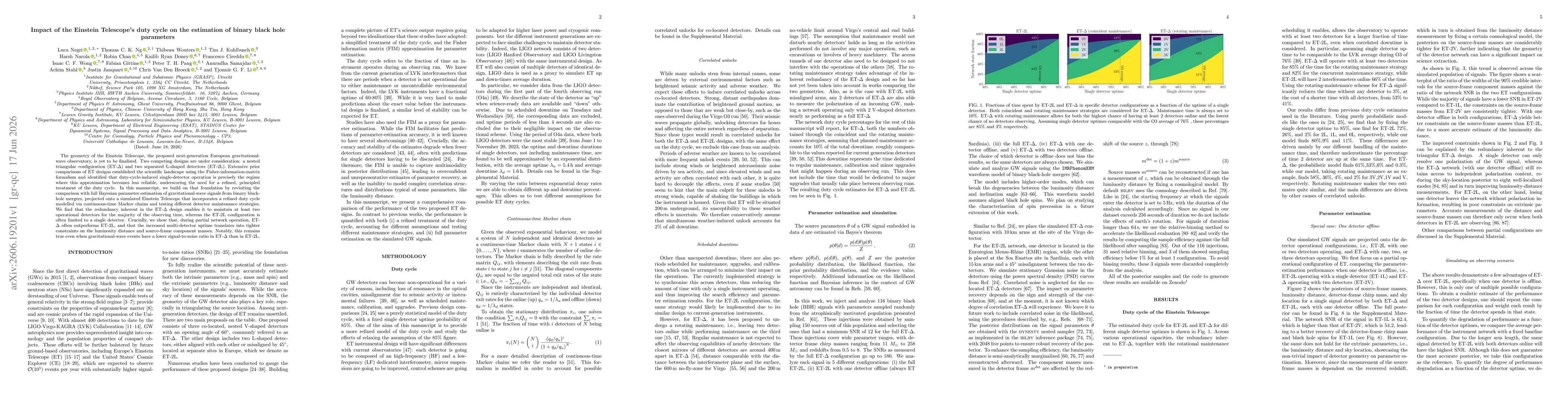 Thumbnail for Impact of the Einstein Telescope's duty cycle on the estimation of binary black holes parameters