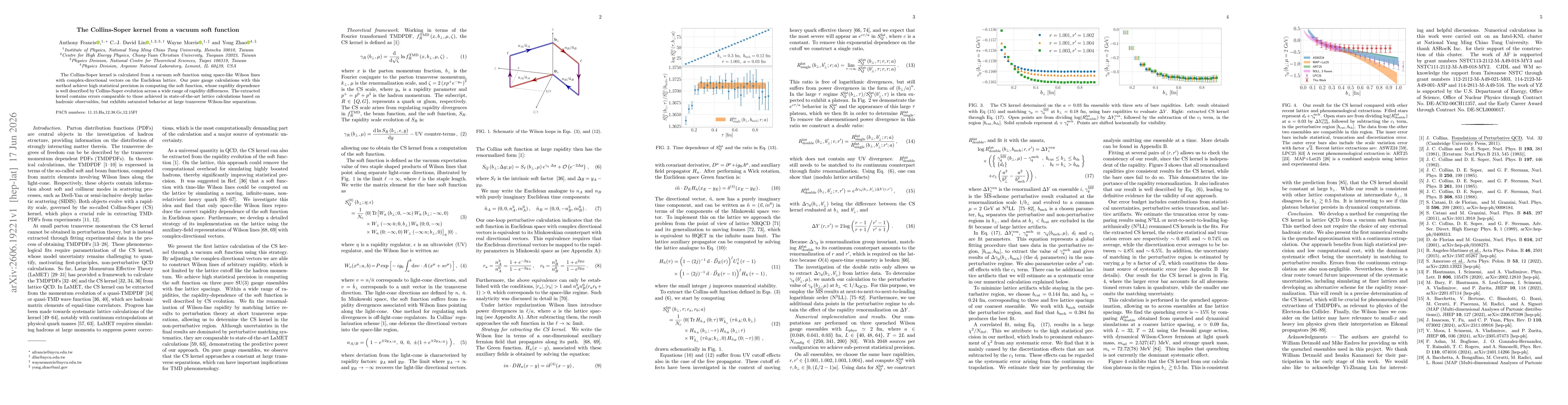 Thumbnail for The Collins-Soper kernel from a vacuum soft function