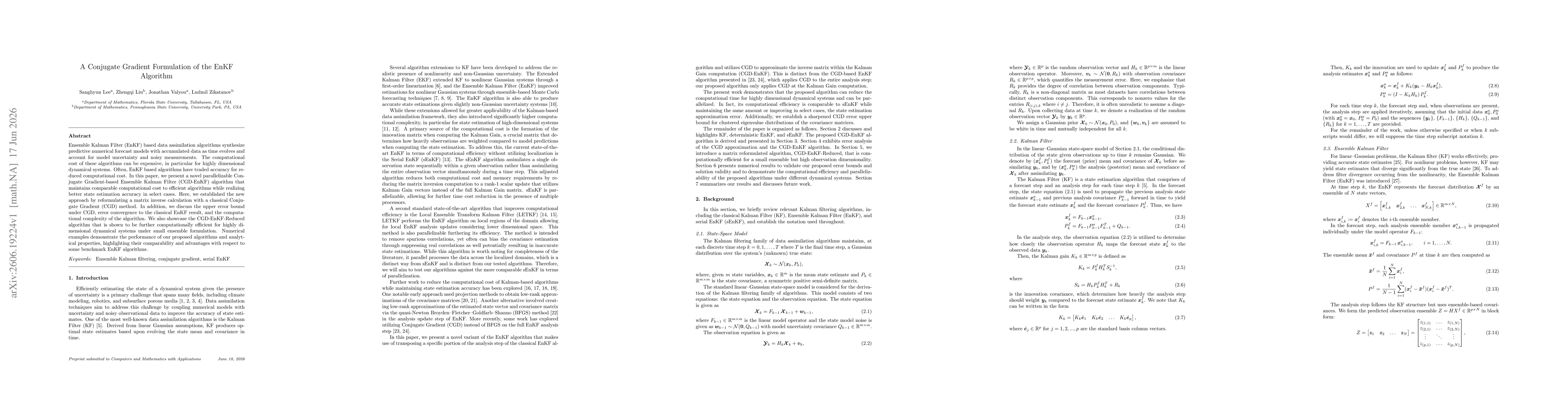 Thumbnail for A Conjugate Gradient Formulation of the EnKF Algorithm