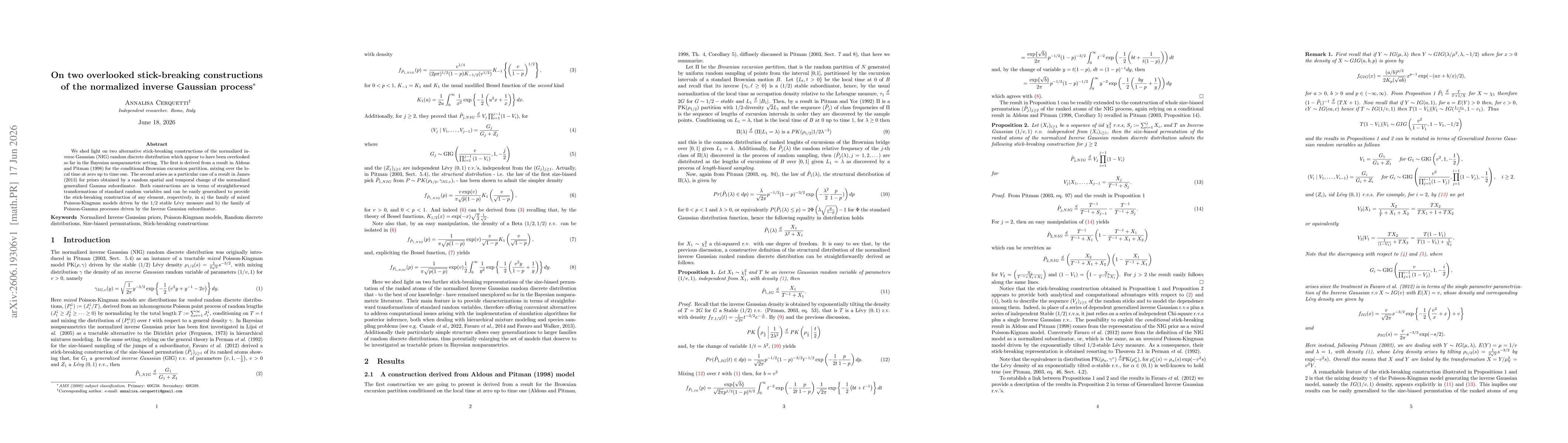 Thumbnail for On two overlooked stick-breaking constructions of the normalized inverse Gaussian process