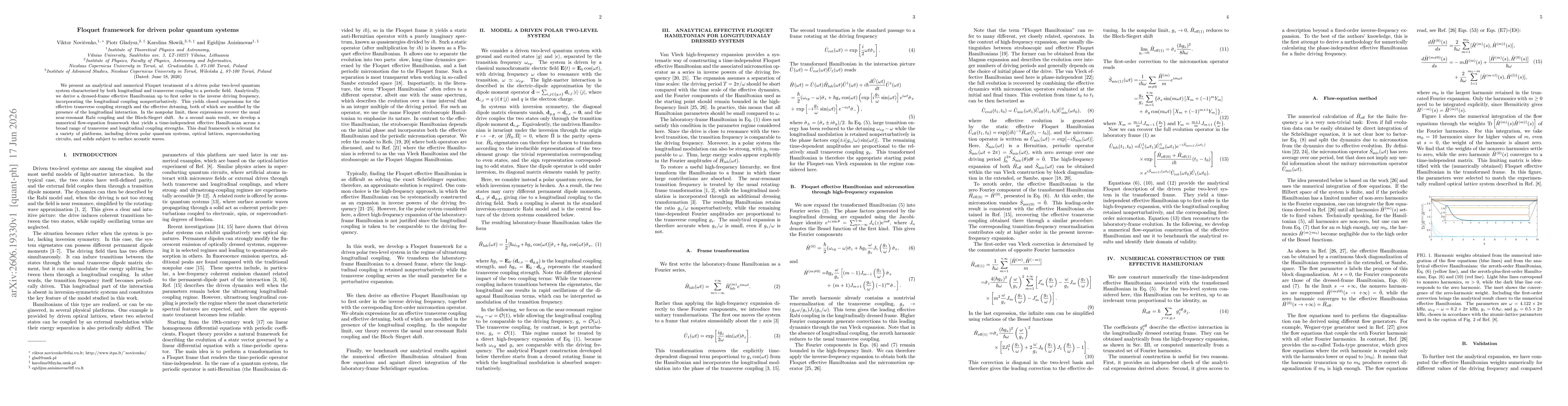 Thumbnail for Floquet framework for driven polar quantum systems